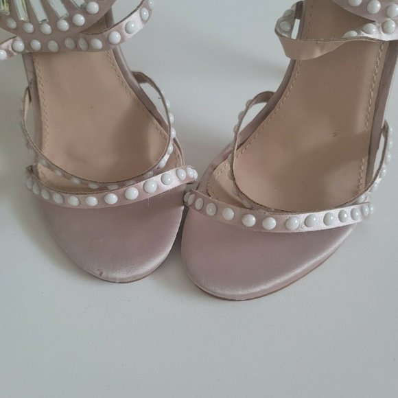 Women Rhinestone Rose Gold Public Desire Gladiator high Heel - Picture 4 of 9